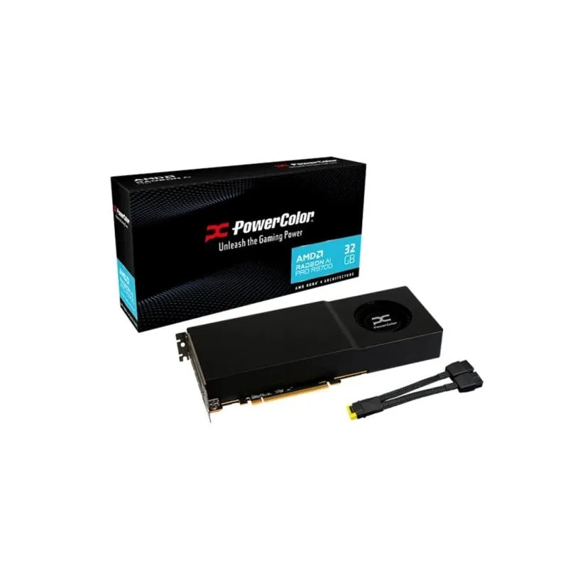Scheda Grafica PowerColor Radeon AI PRO R9700 32GB GDDR6 PCIe 5.0 Professionale IA - immagine 1