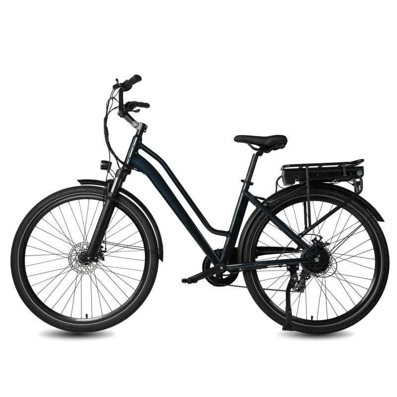 Bicicletta Elettrica Maxturn Urban7 250W 36V12.8Ah 27.5" Freni a Disco Meccanici Blu Scuro - immagine 1