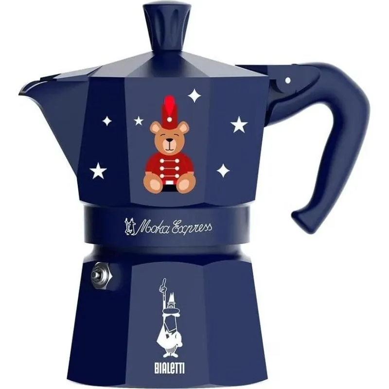 Caffettiera Moka Bialetti Joyful Memories 1 Tazza Blu - immagine 1