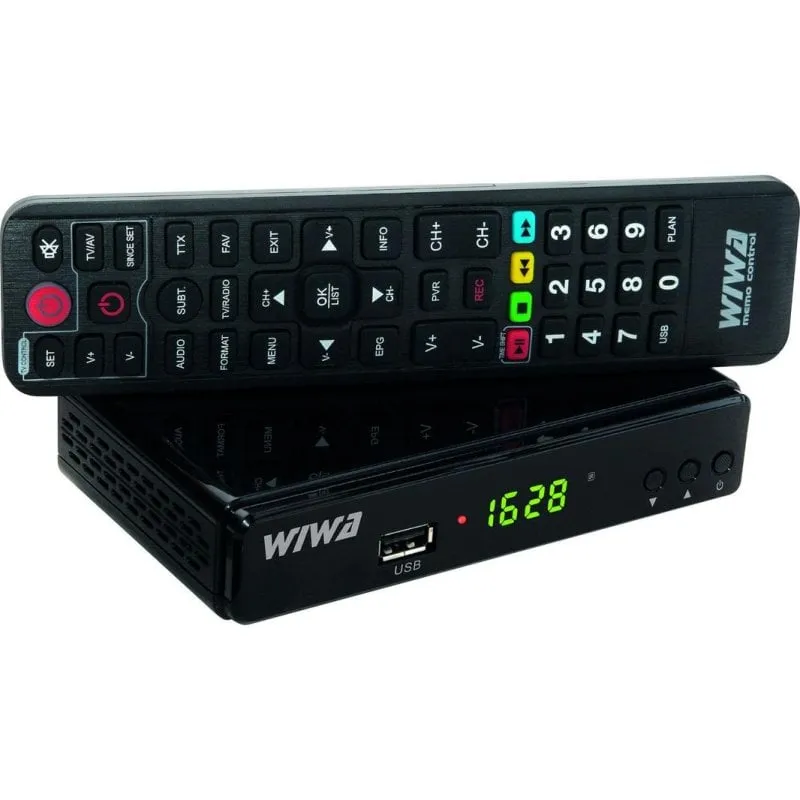 Sintonizzatore TV Wiwa H.265 DVB-T2 Full HD Nero - immagine 1