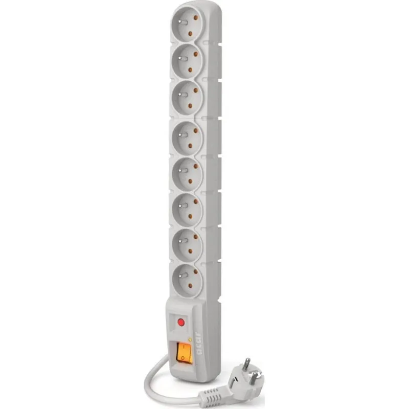 Multipresa Acar S8 8 prese con protezione da sovratensioni e sicurezza bambini 3 m - immagine 1