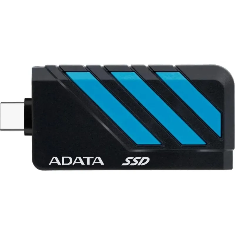 Disco SSD Esterno ADATA SC735 1TB USB-C Compatto Nero Blu - immagine 1