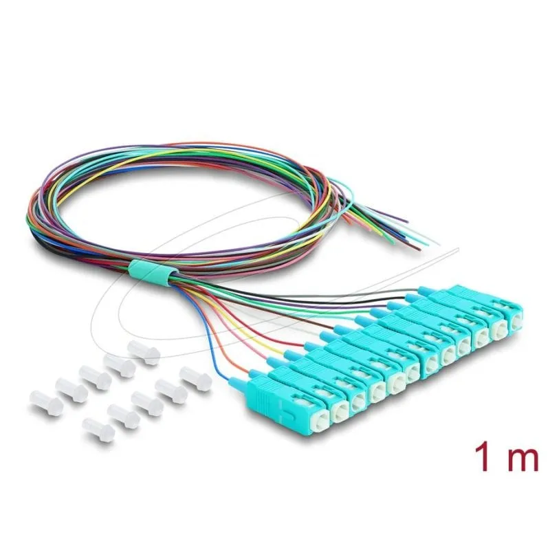 Cavo Delock 91048 1 m 12x SC Pigtail Fibra Ottica - immagine 1