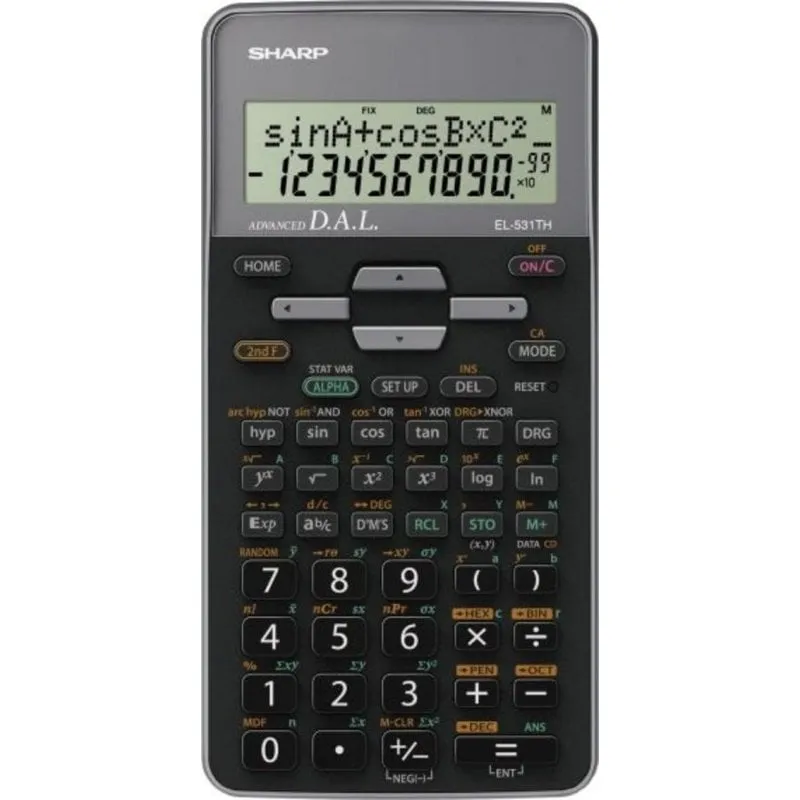Calcolatrice scientifica Sharp EL-531TH Grigio 273 funzioni 2 righe - immagine 1