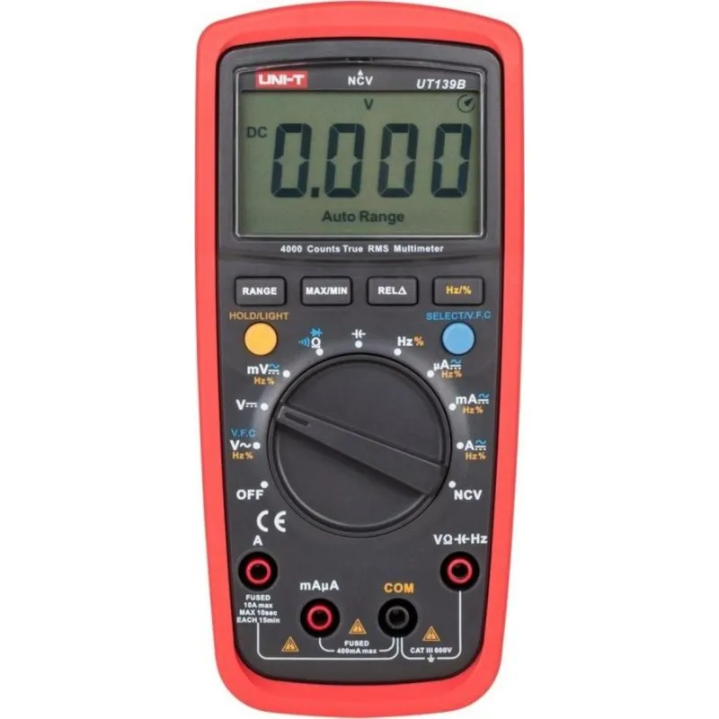 Multimetro digitale Uni-T UT139B con schermo retroilluminato e funzione REL - immagine 1
