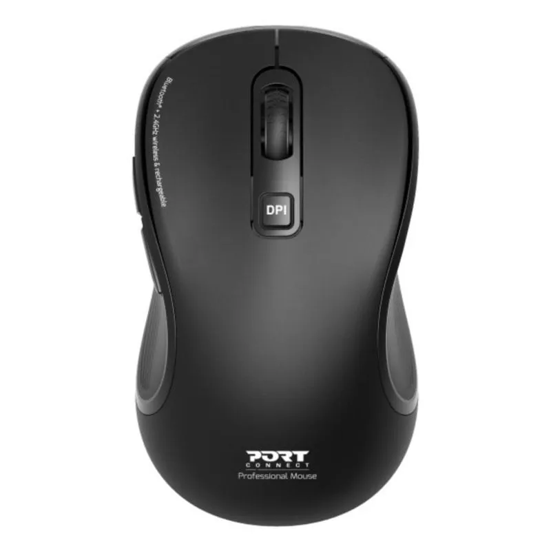 Mouse Port Designs PORT Connect 910010 RF Wireless Bluetooth 2400 DPI Nero Ricaric. - immagine 1