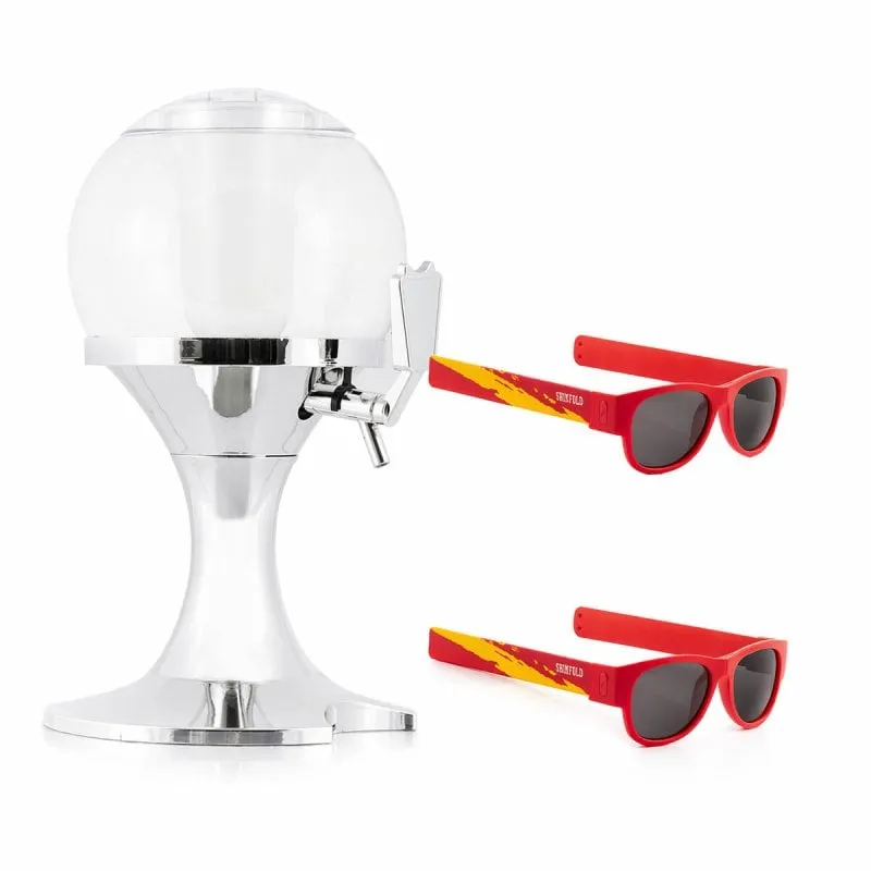 Dispenser birra Innovagoods Ball 3,5L con 2 occhiali Sunfold Red - immagine 1