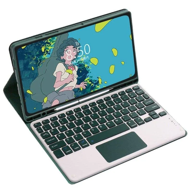 Cover con Tastiera Bluetooth Royal Bailey PS-M5124C per Xiaomi Pad5 Pro 12.4" Verde - immagine 1