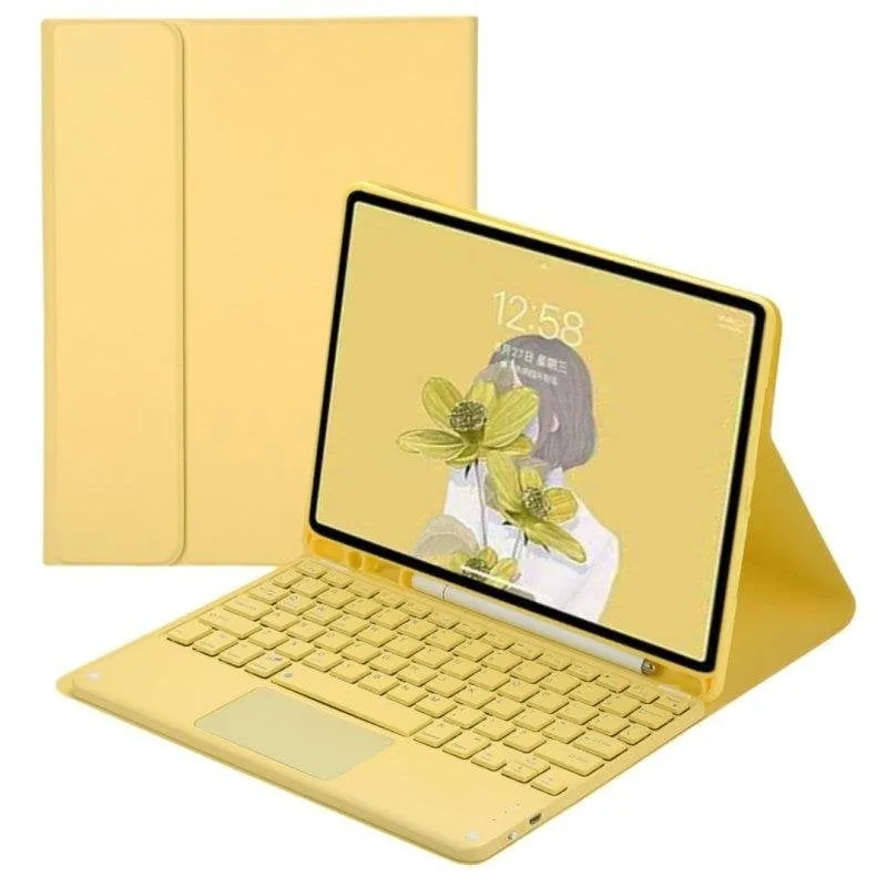 Cover con Tastiera Bluetooth Royal Bailey Jt11 per iPad Air 11 Giallo - immagine 1