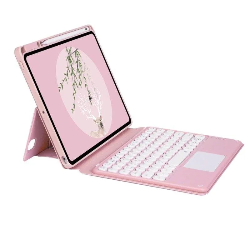 Cover con Tastiera Bluetooth per iPad 9.7 Royal Bailey Sy006c-1 Rosa - immagine 1