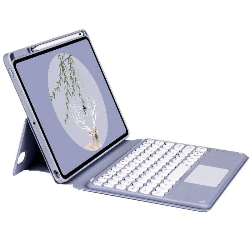 Cover con Tastiera Bluetooth per iPad 9.7 Royal Bailey Sy006c-2 Viola - immagine 1