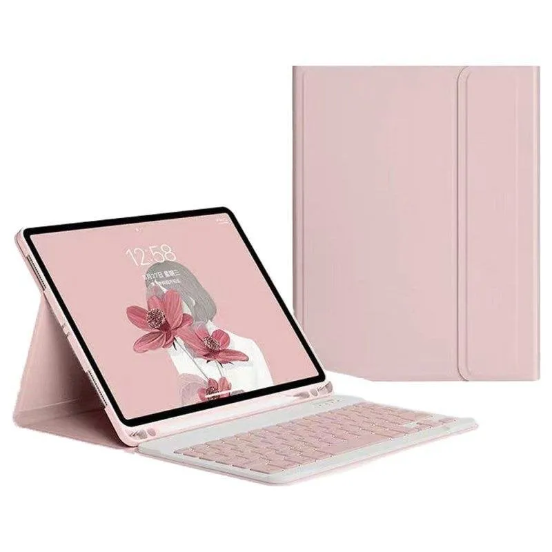 Cover con Tastiera Bluetooth Royal Bailey per Samsung Tab S7+ 12.4" T970 Rosa - immagine 1