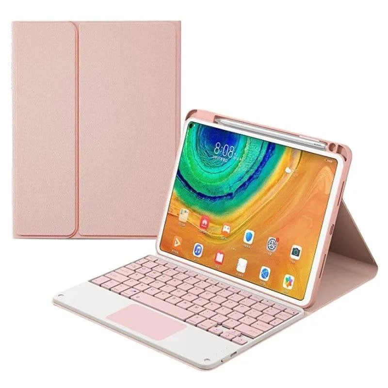 Cover con Tastiera Bluetooth Royal Bailey HK-M8104C per Huawei MatePad 10.4" Rosa - immagine 1