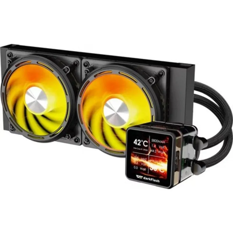 Refrigerazione Liquida Darkflash DE240 240mm 2 Ventole ARGB Schermo IPS - immagine 1