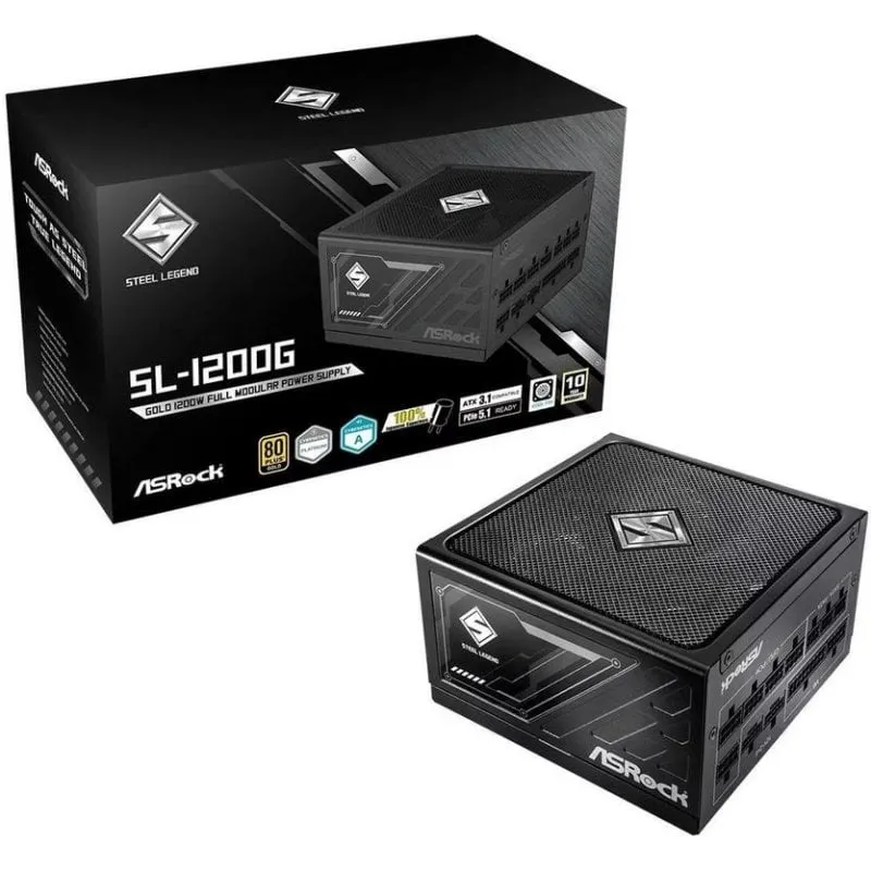 Fonte di Alimentazione AsRock Steel Legend SL-1200G 1200W Certificazione 80+ Gold modulare - immagine 1