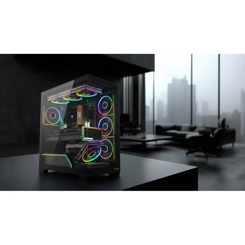 Case PC Modecom Volcano Stellar Plus Nero Vetro Temperato Midi Tower - immagine 1