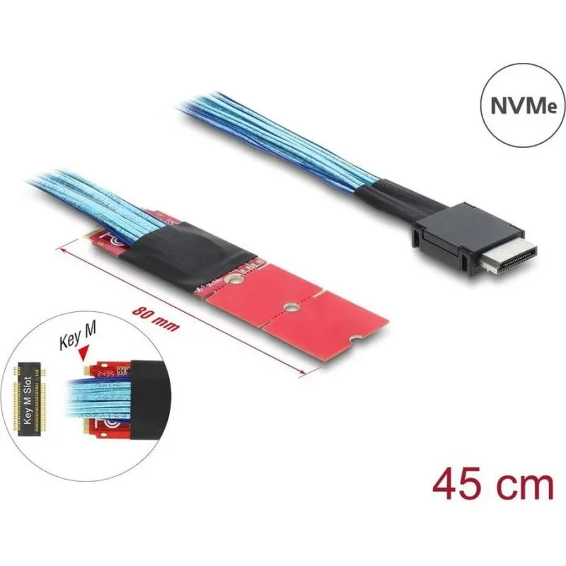 Adattatore Delock M.2 Key M a OCuLink SFF-8611 45 cm - immagine 1