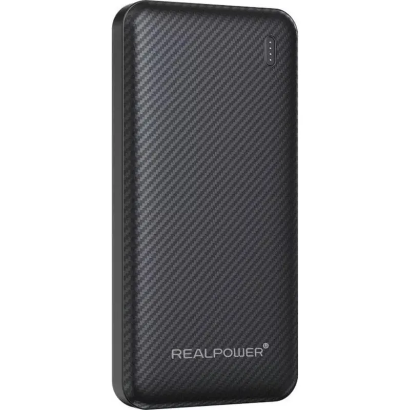 Powerbank RealPower PB-10000 Plus 10000 mAh 20W USB-C PD LED - immagine 1