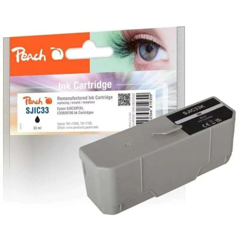 Cartuccia per inchiostro Peach SJIC33P Black per Epson - immagine 1