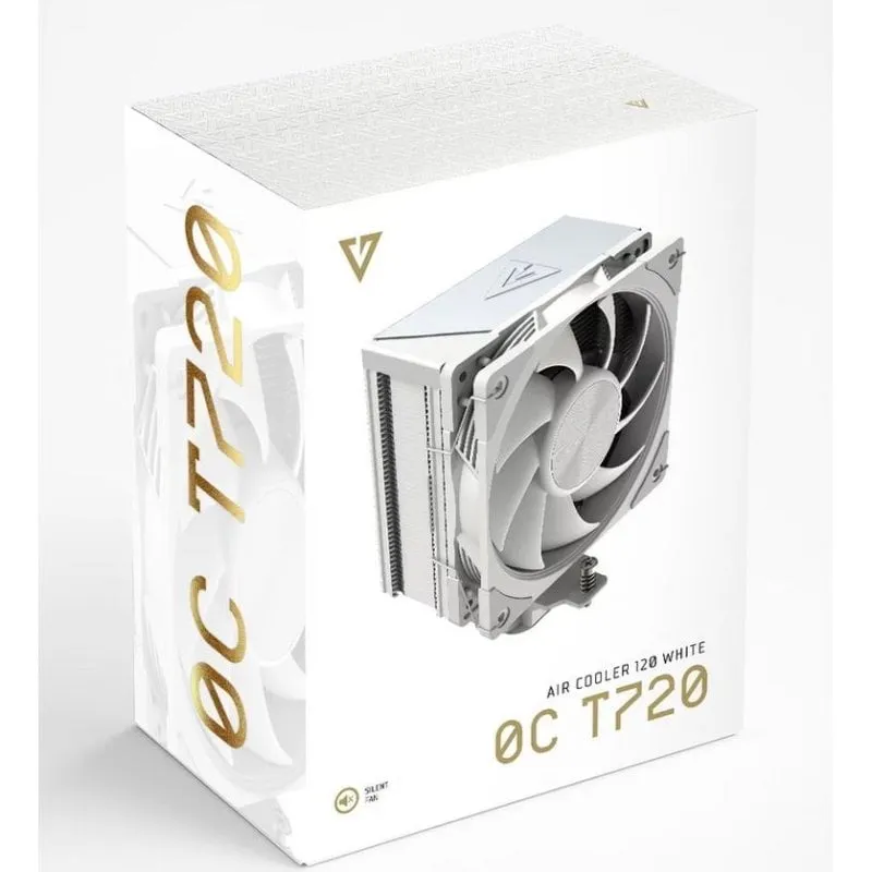 Raffreddamento Aria Modecom Socket AM4 AM5 LGA 1200 120mm Volcano 0C T720 White - immagine 1