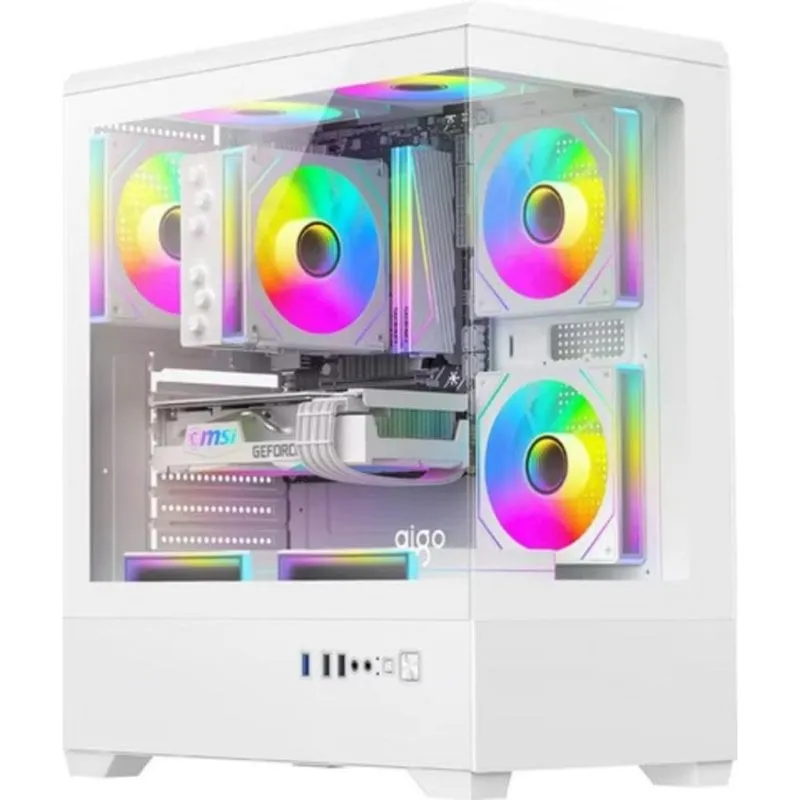 Case PC Darkflash C365 Midi Tower Bianca con 5 Ventole - immagine 1