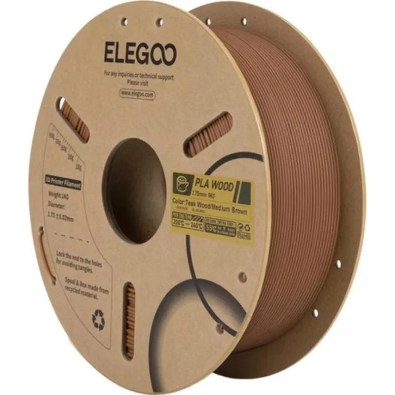 Filamento PLA Elegoo 50.203.0657 Rovere Indiano Marrone 1,75 mm Ecologico - immagine 1