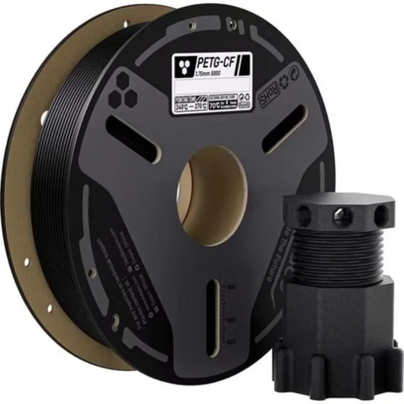 Filamento PETG Elegoo 50.203.0647 Nero 1,75 mm Fibra di Carbonio - immagine 1