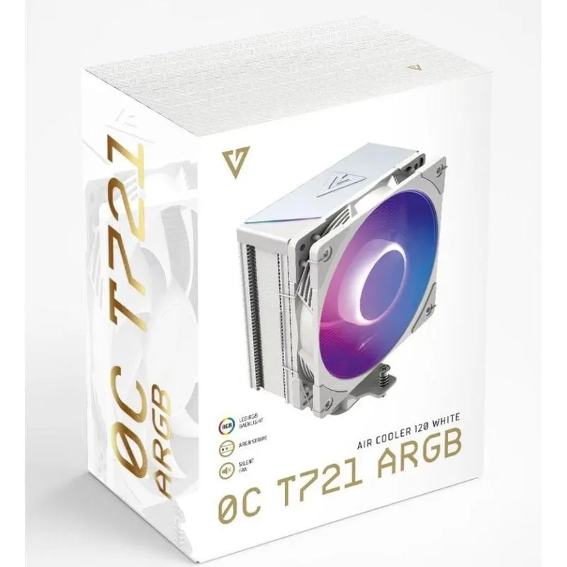 Raffreddamento Aria Modecom Socket AM4 AM5 LGA 1200 120mm Volcano 0C T721 ARGB - immagine 1