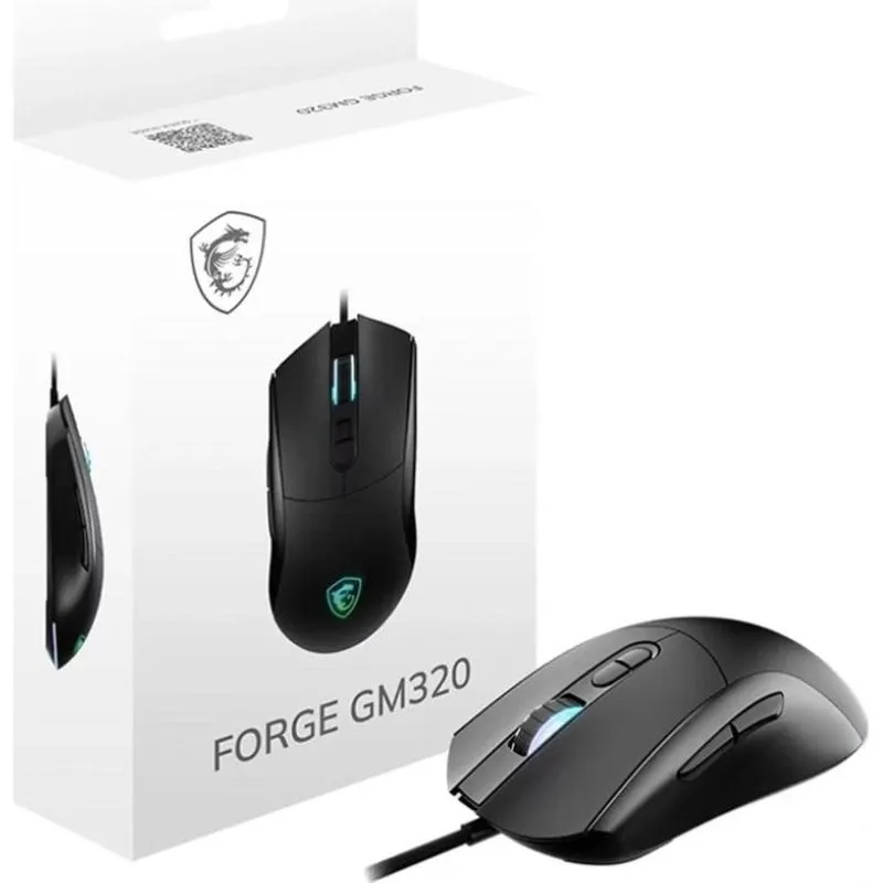 Ratón MSI Forge GM320 USB 12800 DPI Nero RGB 6 Pulsanti - immagine 1