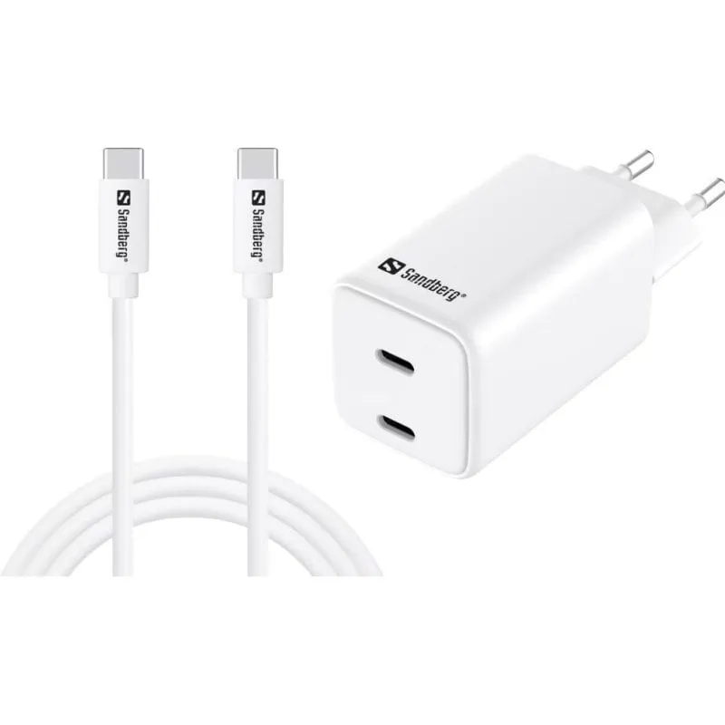 Caricatore USB-C Sandberg PD65W 2 Porte 1,5m - immagine 1
