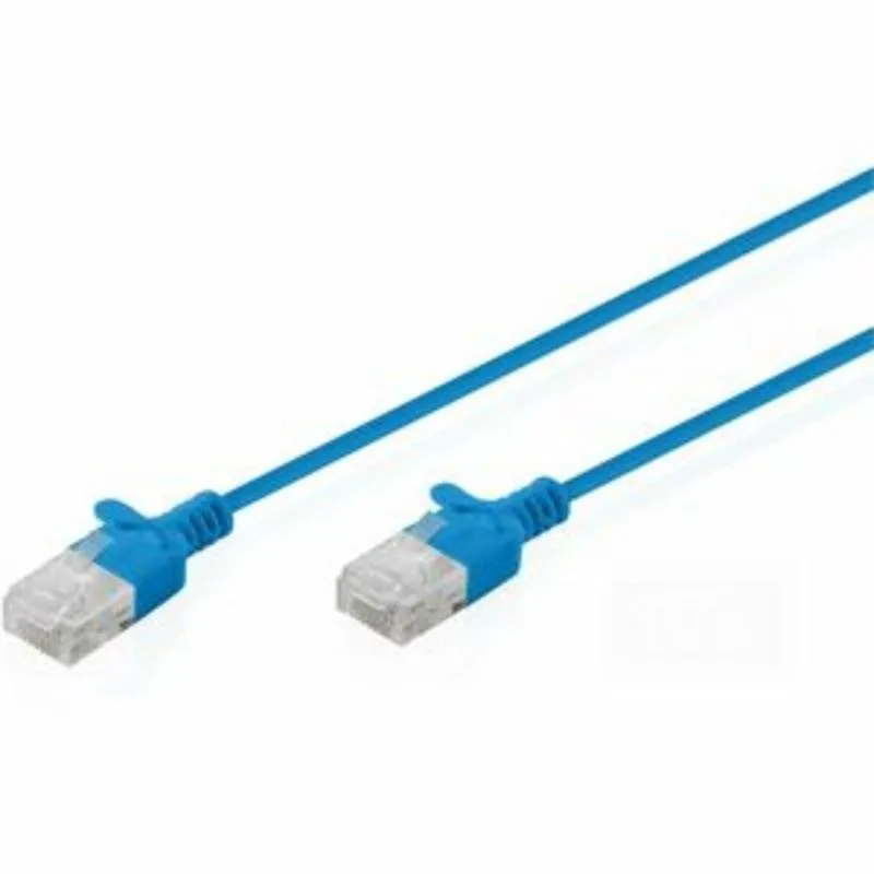 Cavo di Rete Digitus CAT6 U/UTP Slim 10x0.5m Blu LSZH - immagine 1