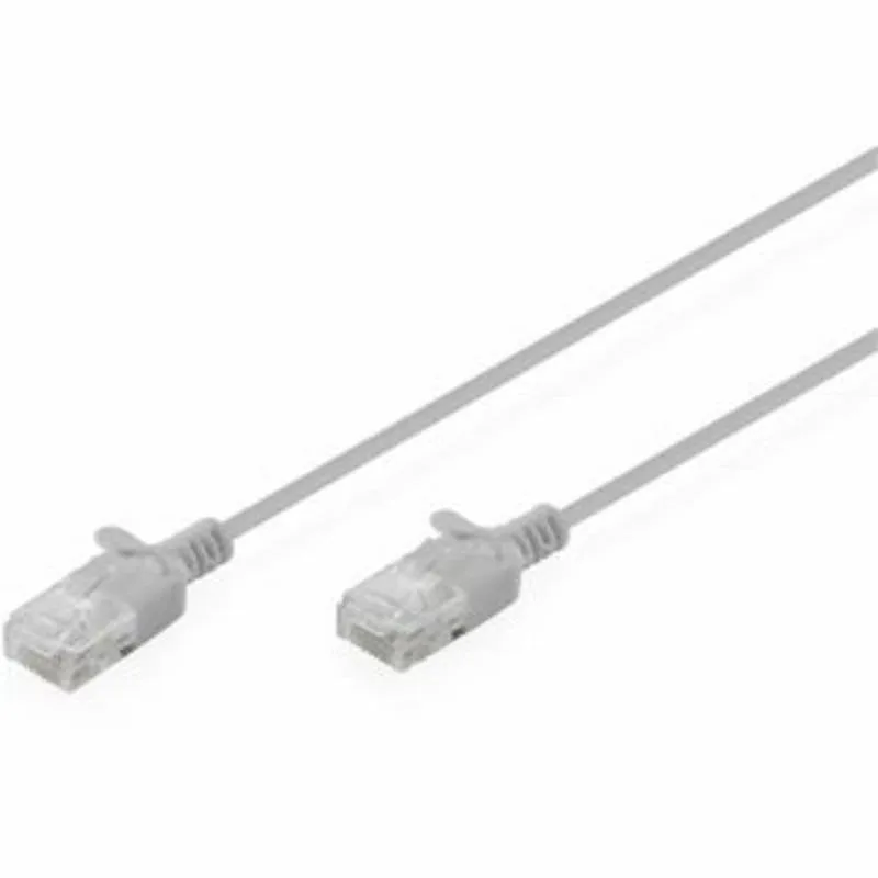Cavo di Rete Digitus CAT6 U/UTP Slim 1,5 m 10 Unità Grigio - immagine 1