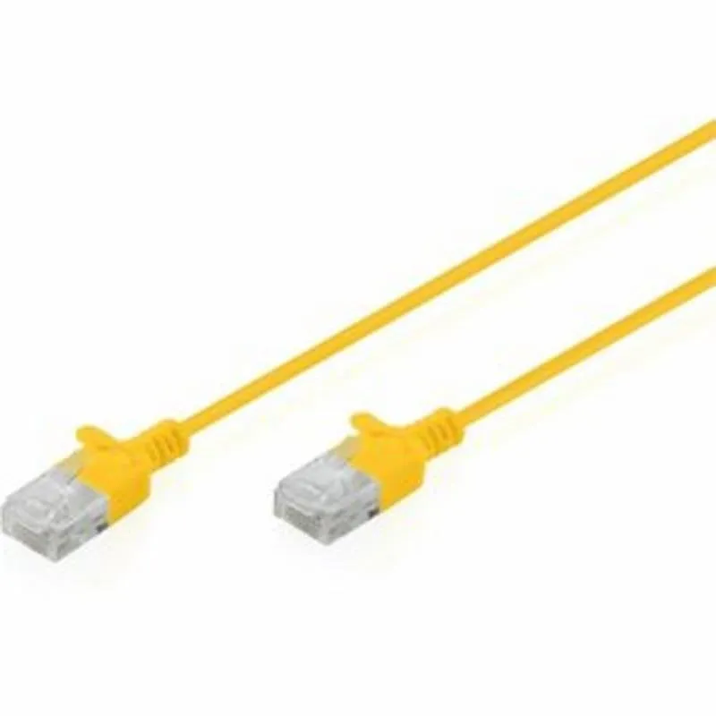 Cavo Rete Digitus CAT6 U/UTP Slim 3m Giallo 10 Unità - immagine 1