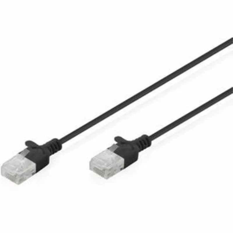 Cavo di Rete Digitus CAT6 U/UTP Slim 3m Nero 10 Unità - immagine 1