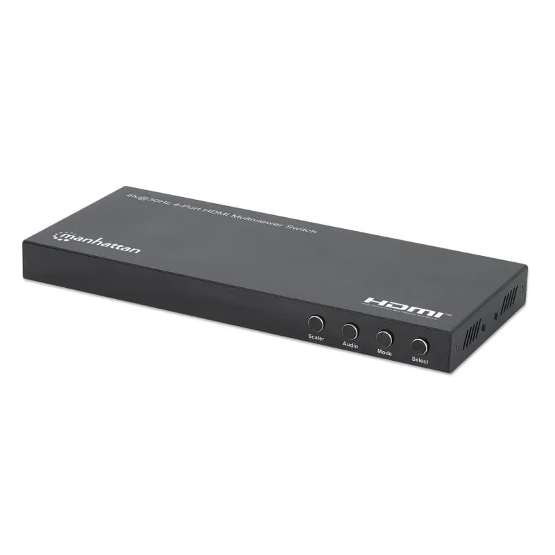 Commutatore Multiview HDMI 4x1 Manhattan 4K@30Hz PiP Nero - immagine 1