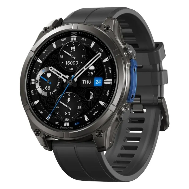 Zeblaze VIBE 8 1,43" AMOLED Acciaio Nero IP69K Cardiofrequenzimetro Sonno - immagine 1