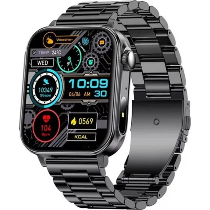 Colmi P80 Steel Bluetooth GPS 44mm Nero Acciaio Resistente Acqua IP67 Cardiofrequenzimetro - immagine 1
