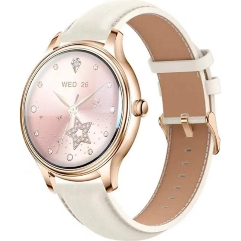 Colmi L28 Gold Smartwatch Bluetooth Oro con Cinturino in Pelle - immagine 1