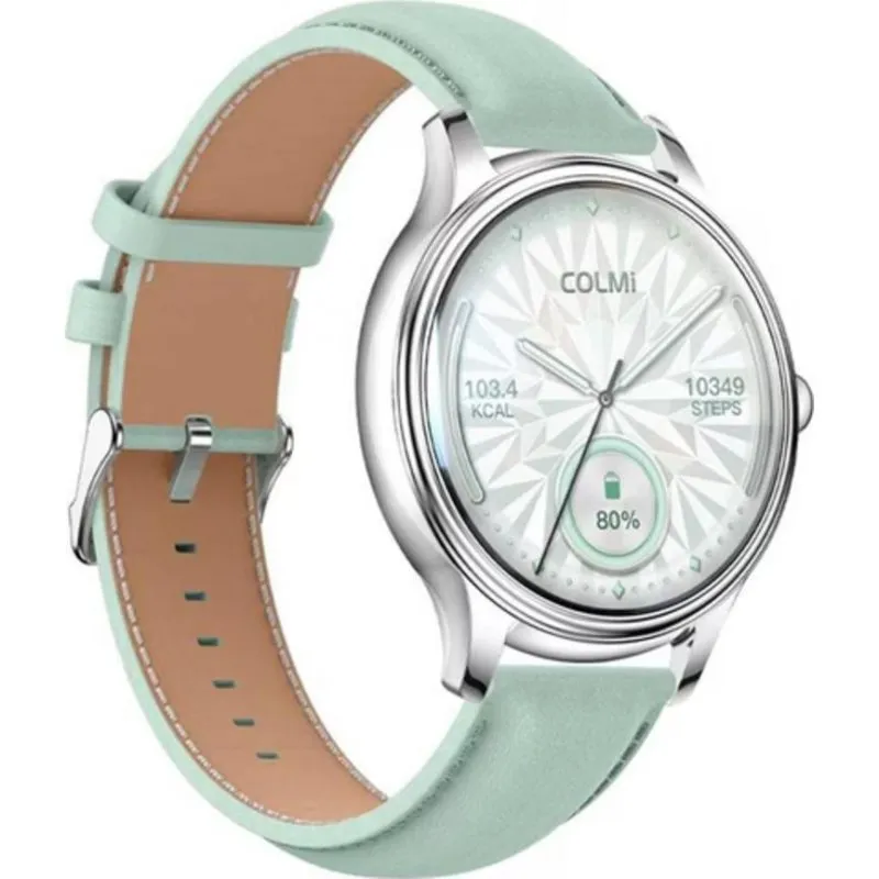 Colmi L28 Bluetooth 1,28" Verde Argento Cinturino Verde M Smartwatch - immagine 1