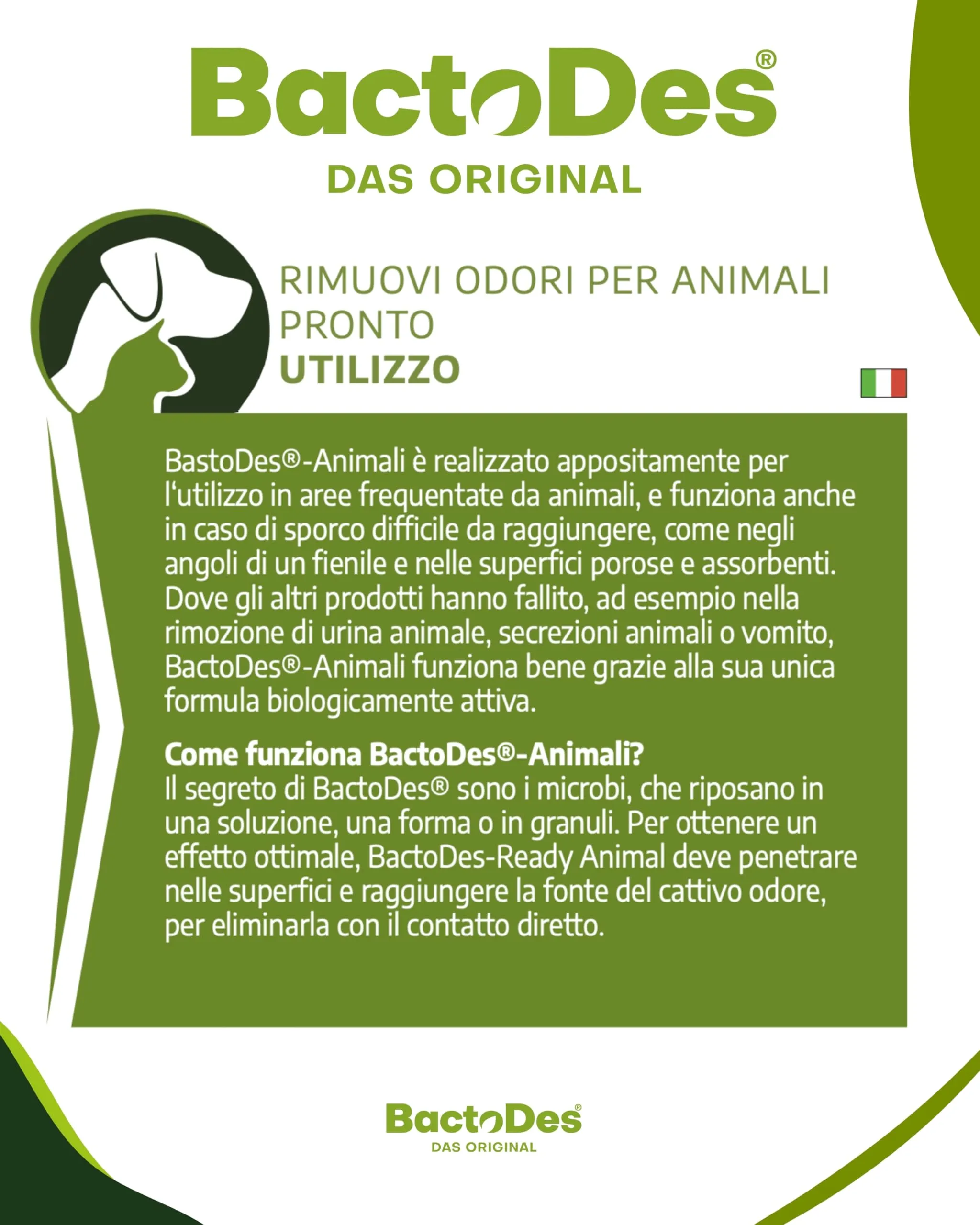BactoDes Animal Ready Geruchsneutralisierer Spray 1L I Gebrauchsfertiger Enzymreiniger mit biologischer Mikrobenkraft I Tiefenwirksamer Geruchsentferner gegen Tierurin & starke Gerüche - immagine 7