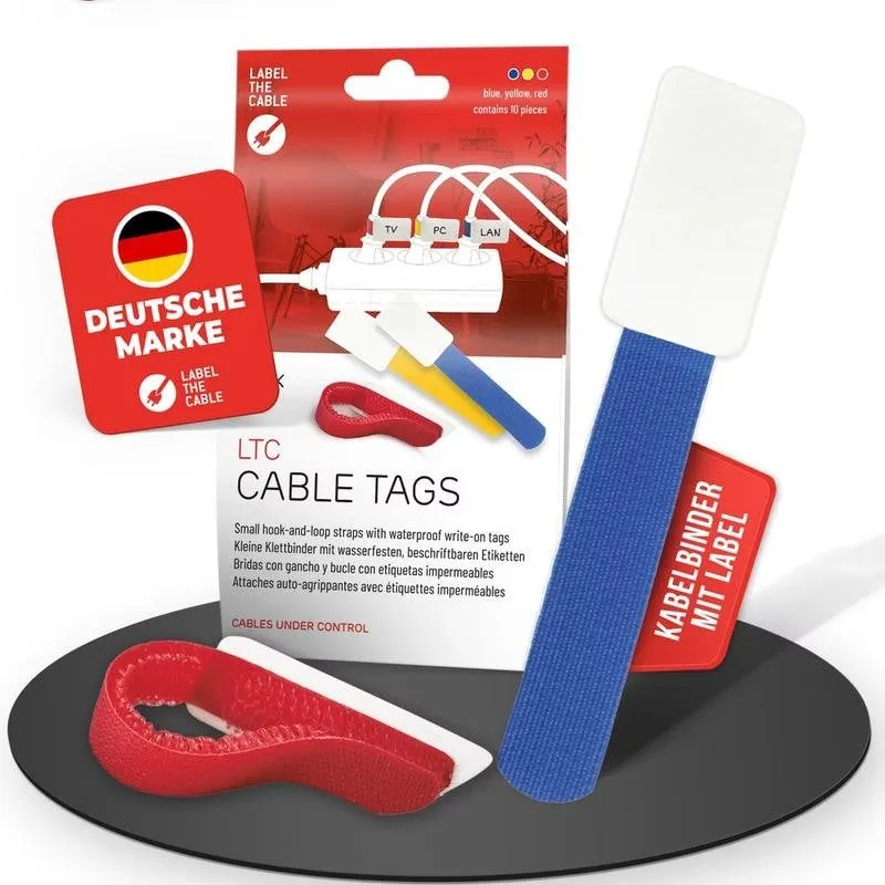 Cable binder Klettkabelbinder Label-the-cable LTC 2630-30 Multicolor Transparente 30 unità - immagine 1