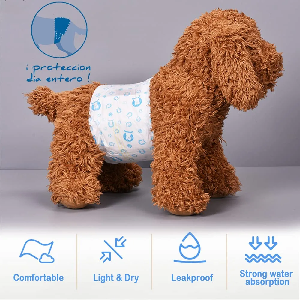 BPS 16x Pannolino per cani sanitari, per animali domestici, usa e getta, da uomo, super assorbente, in 4 misure (XL) BPS-2207 x 2 - immagine 5