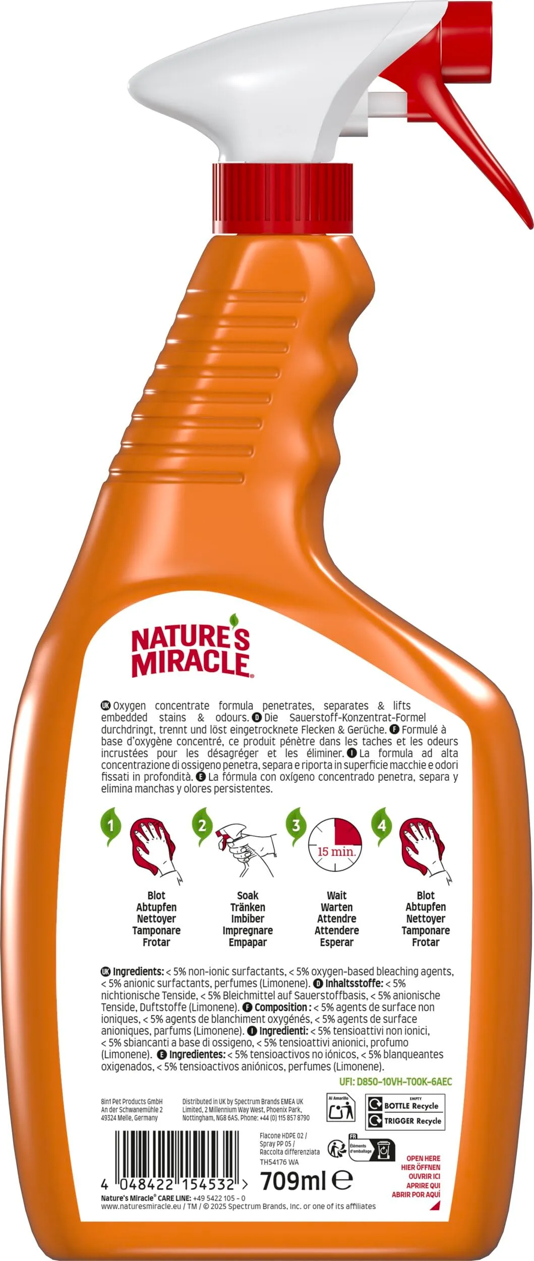 Nature´s Miracle Set-In Stain Remover per cani e gatti - 709 ml - immagine 10