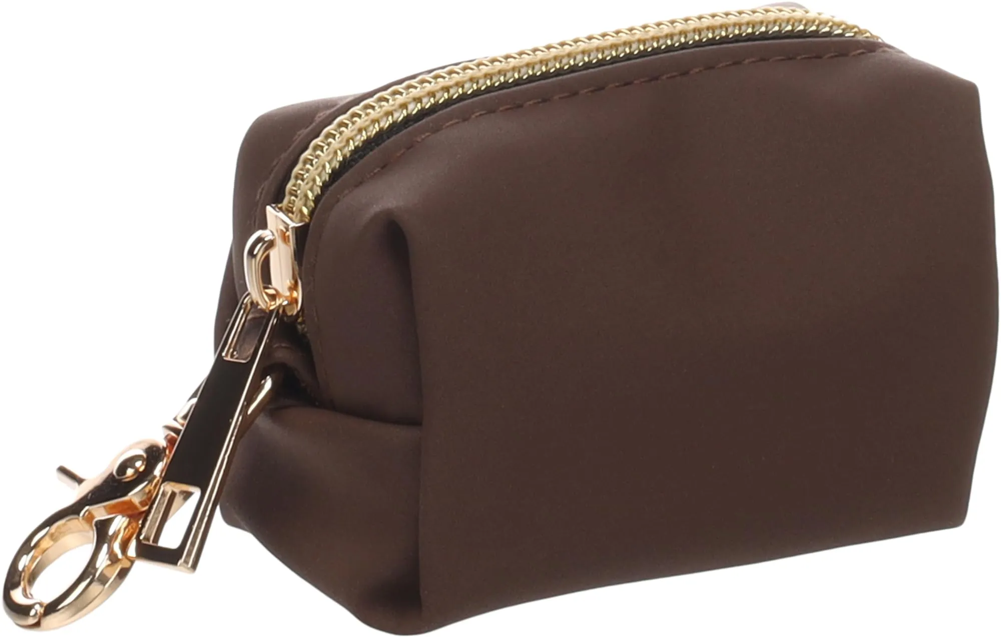 porta sacchetti cane - Mirko Marrone scuro - pochette in PU - chiusura lampo - moschettone - 1 rotolo incluso - Flamingo - immagine 2