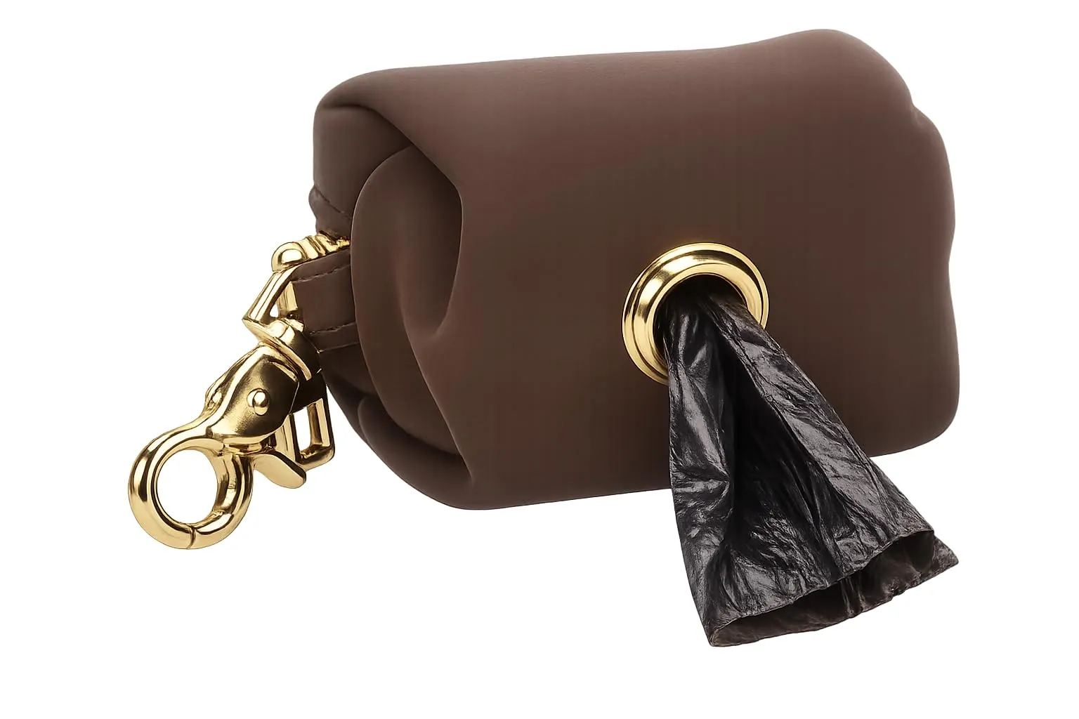 porta sacchetti cane - Mirko Marrone scuro - pochette in PU - chiusura lampo - moschettone - 1 rotolo incluso - Flamingo - immagine 4