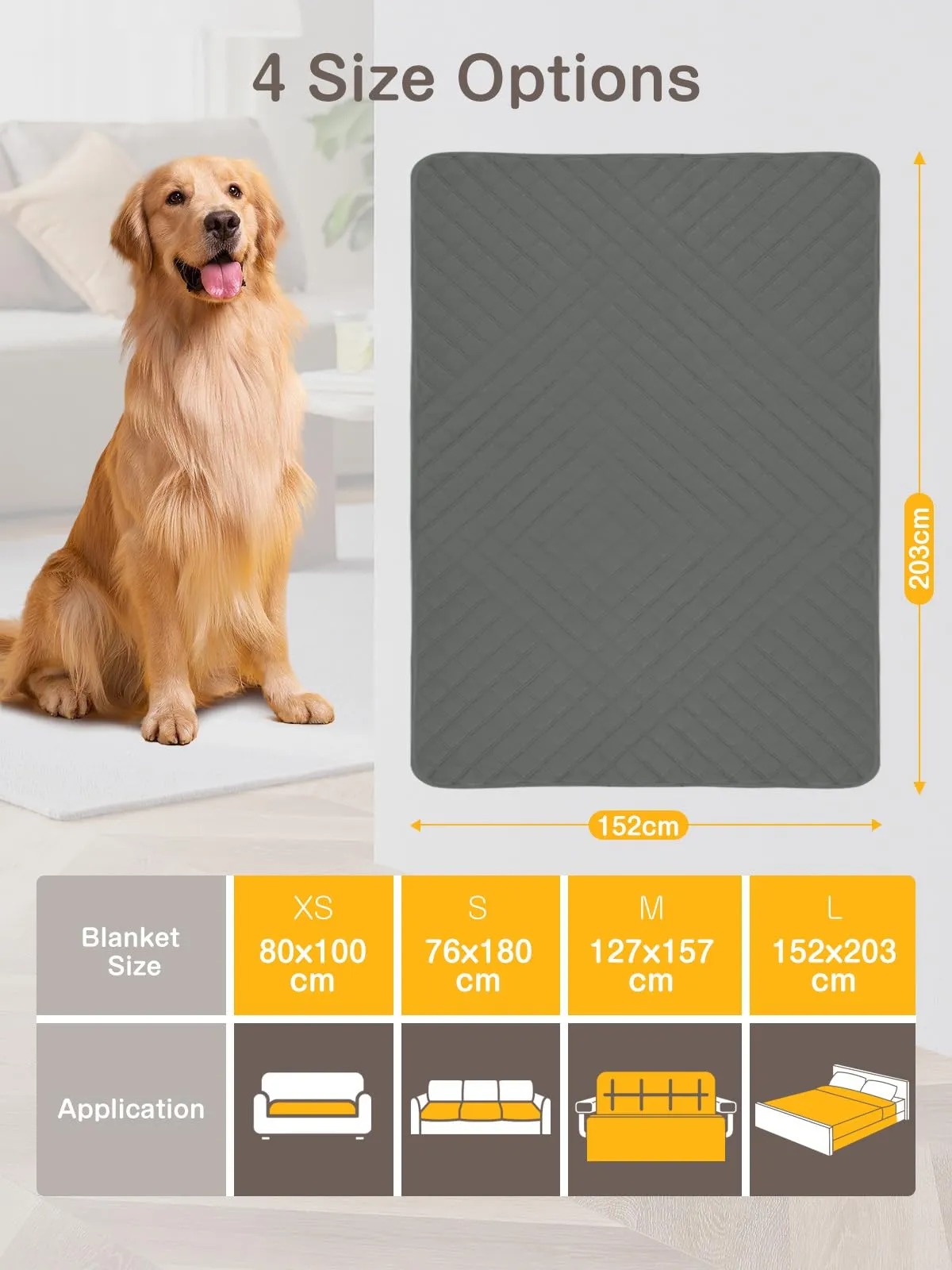 Coperta Impermeabile per Cani, Fodera per Divano-letto 152x203 cm - immagine 2
