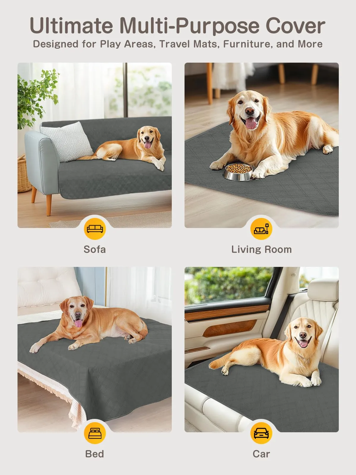 Coperta Impermeabile per Cani, Fodera per Divano-letto 152x203 cm - immagine 7