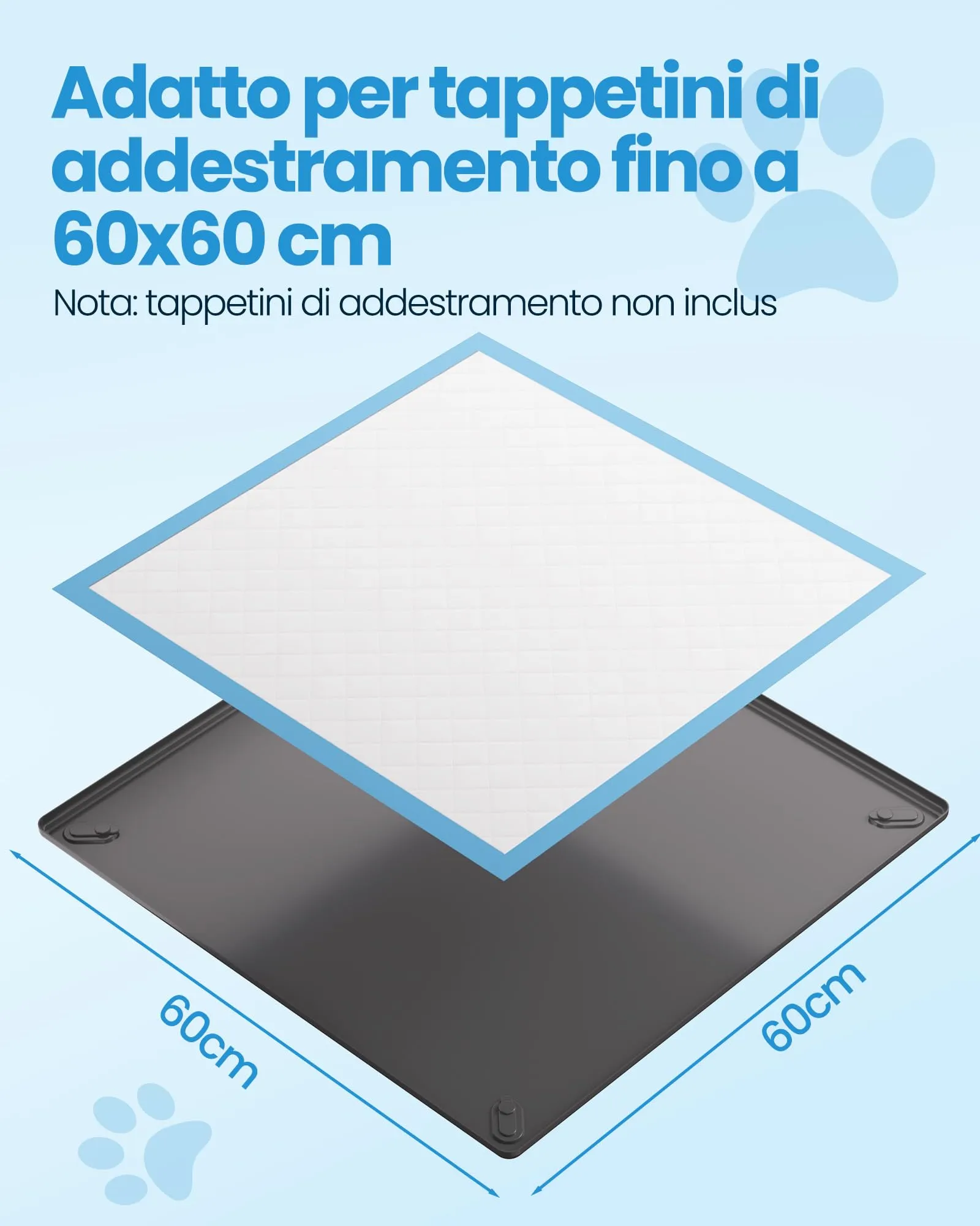 Kittyspout Vassoio Porta Traversine per Cani con 4 Clip Magnetiche - immagine 4