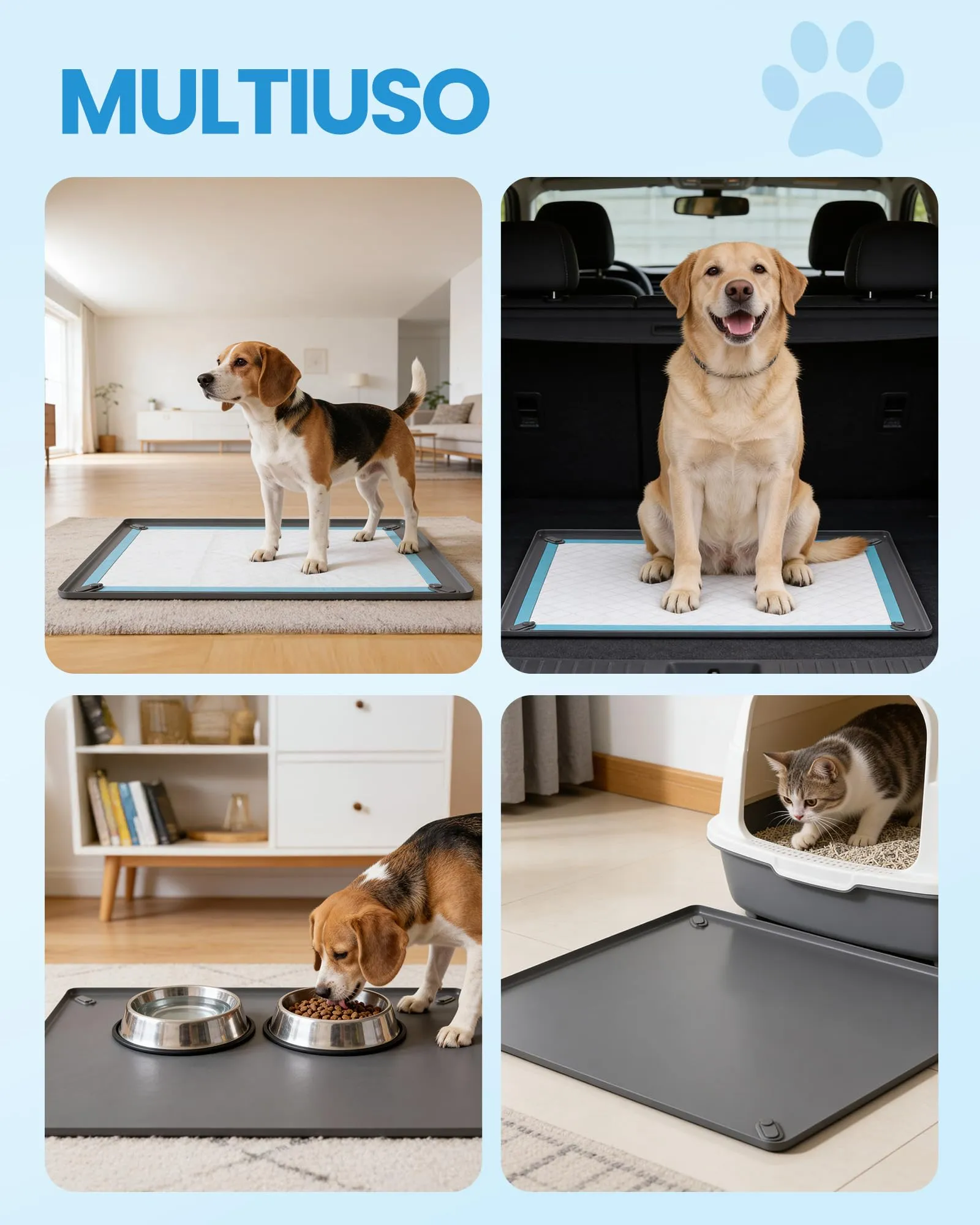 Kittyspout Vassoio Porta Traversine per Cani con 4 Clip Magnetiche - immagine 7