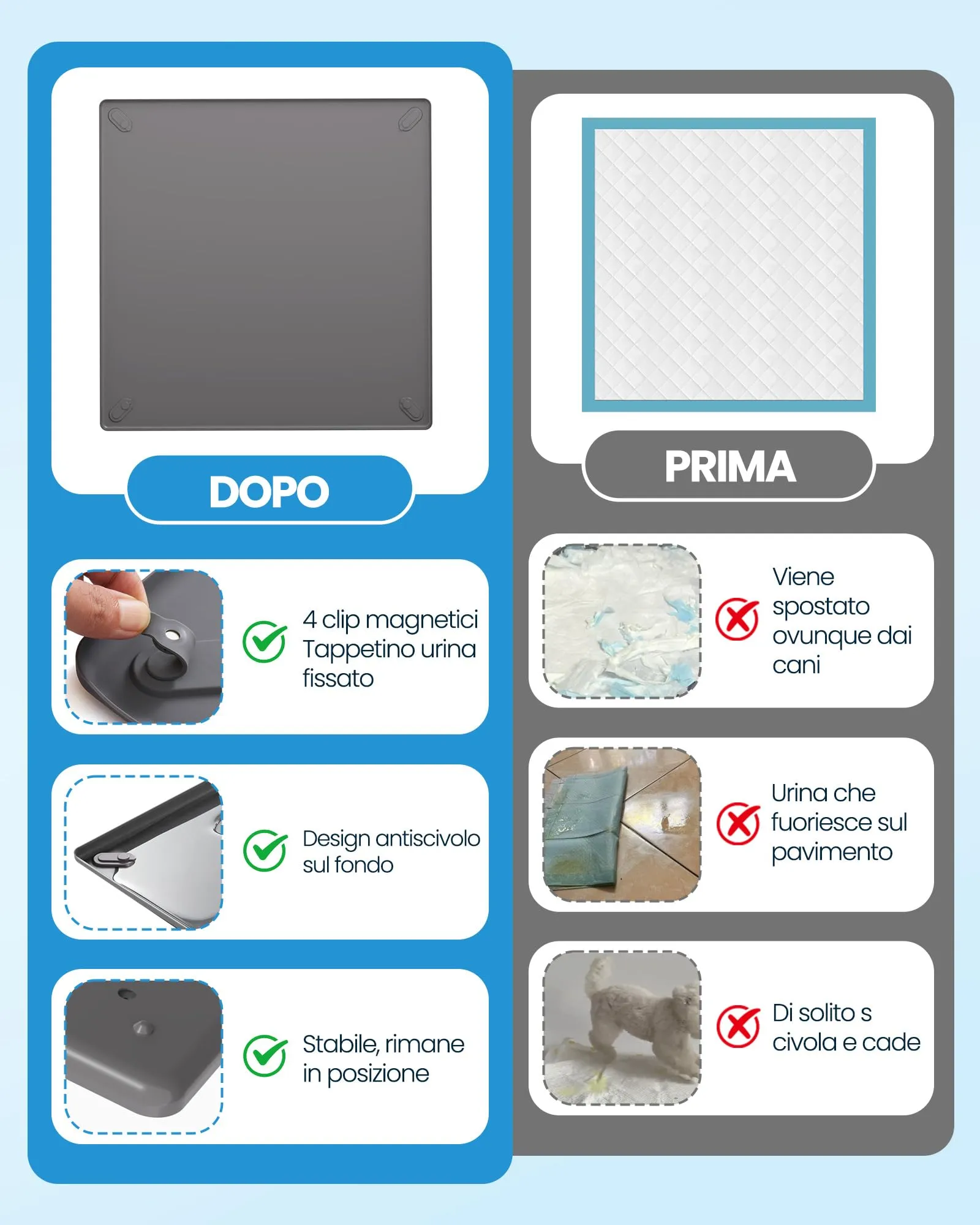 Kittyspout Vassoio Porta Traversine per Cani con 4 Clip Magnetiche - immagine 8